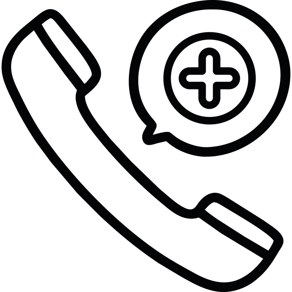 A phone with a plus sign on it icon isolated png