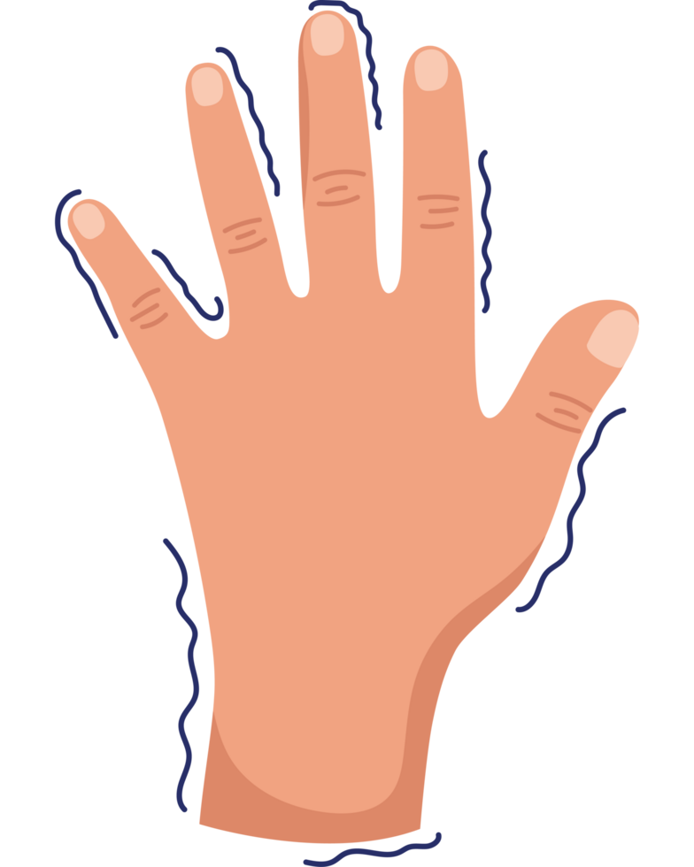 parkinson hand shaking isolated illustration png