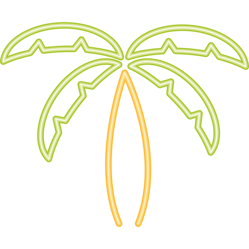 neon palm sign icon isolated png