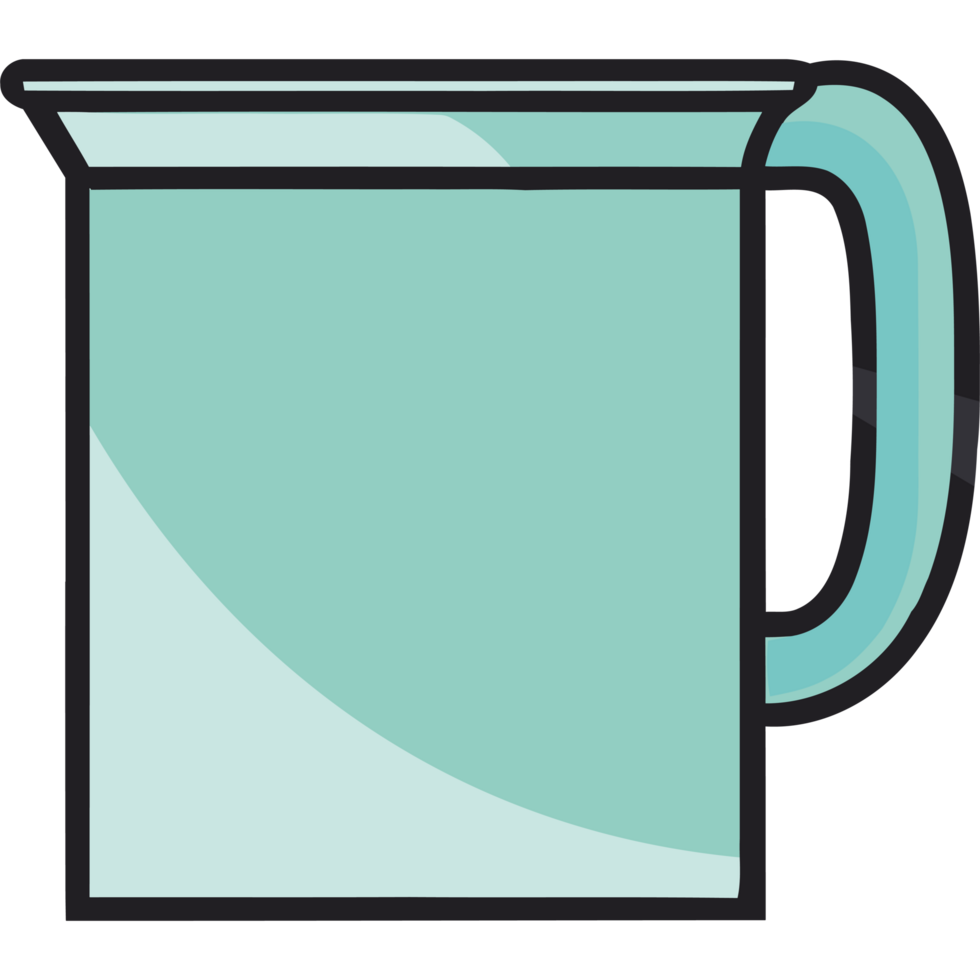 A pitcher with a handle icon isolated png