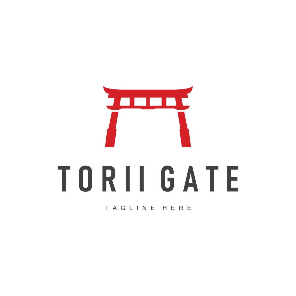 torii gate logo minimalist simple vector