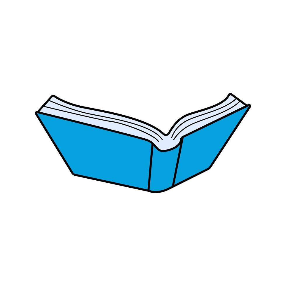 Stylish Open Book Illustration in Vibrant Blue vector