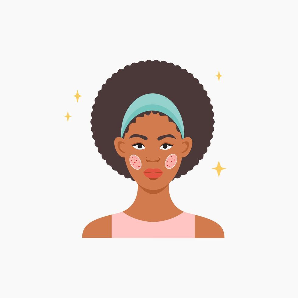 Stylish Illustration of a Woman with Natural Hair vector