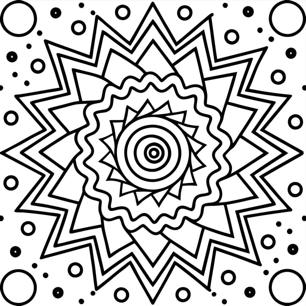 Beautiful Mandala and Floral Ideas for Coloring Books vector