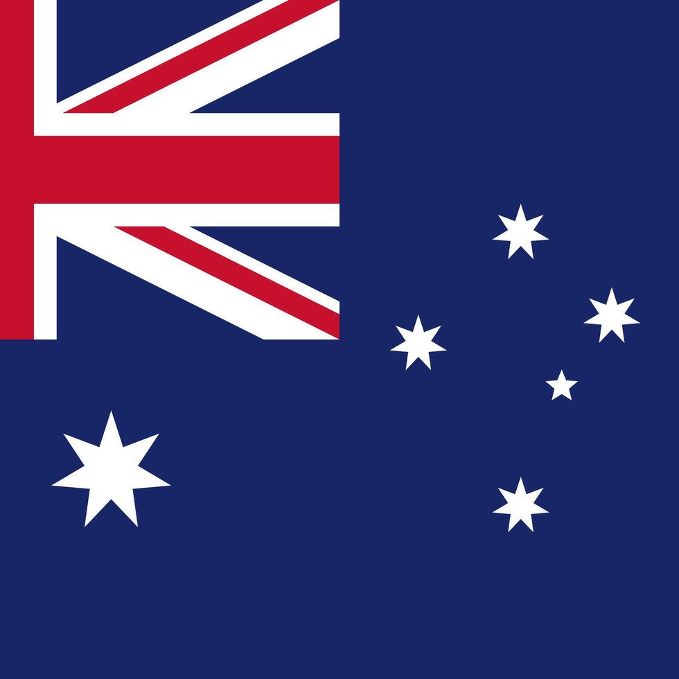 Australia square flag. illustration. vector