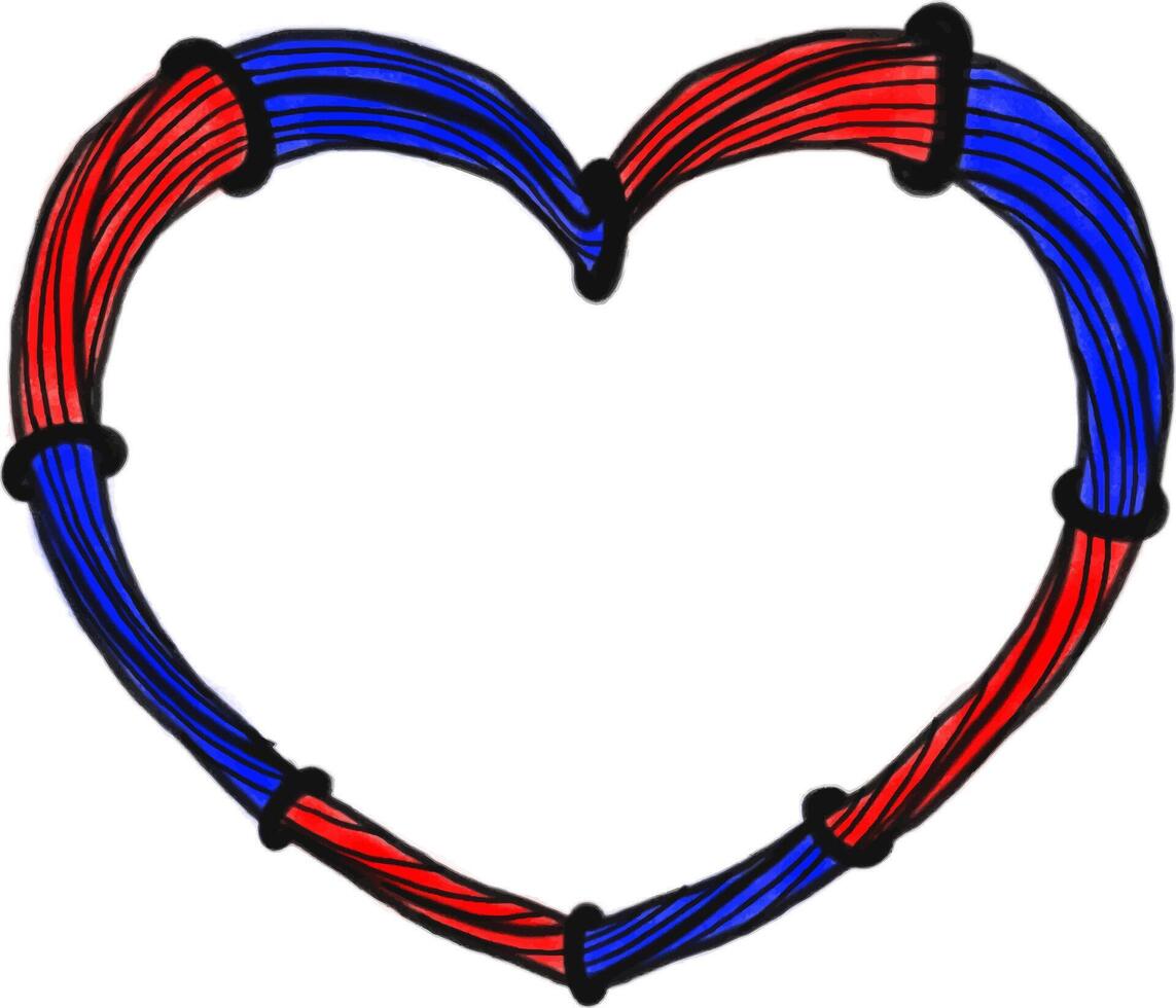 Woven Cables in the Shape of Love vector