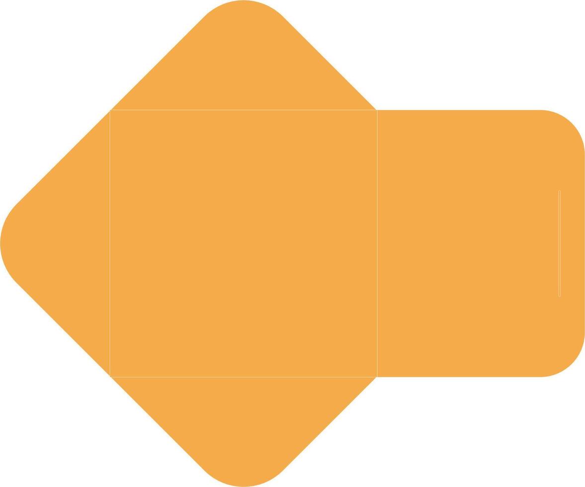 Modern Square Envelope in Orange Pastel Shades vector