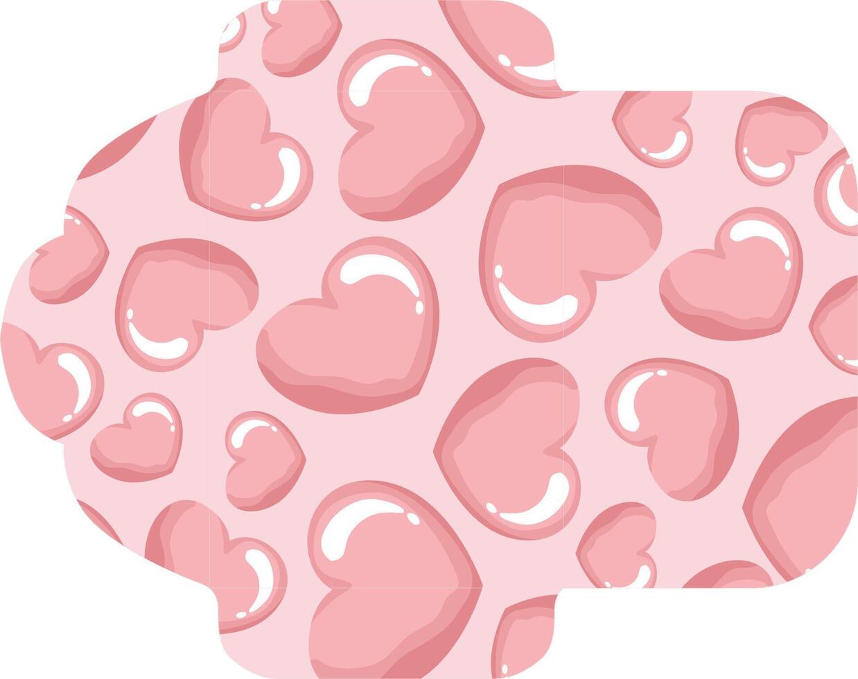 Refined Valentine Pink Love Pattern for Custom Envelopes vector