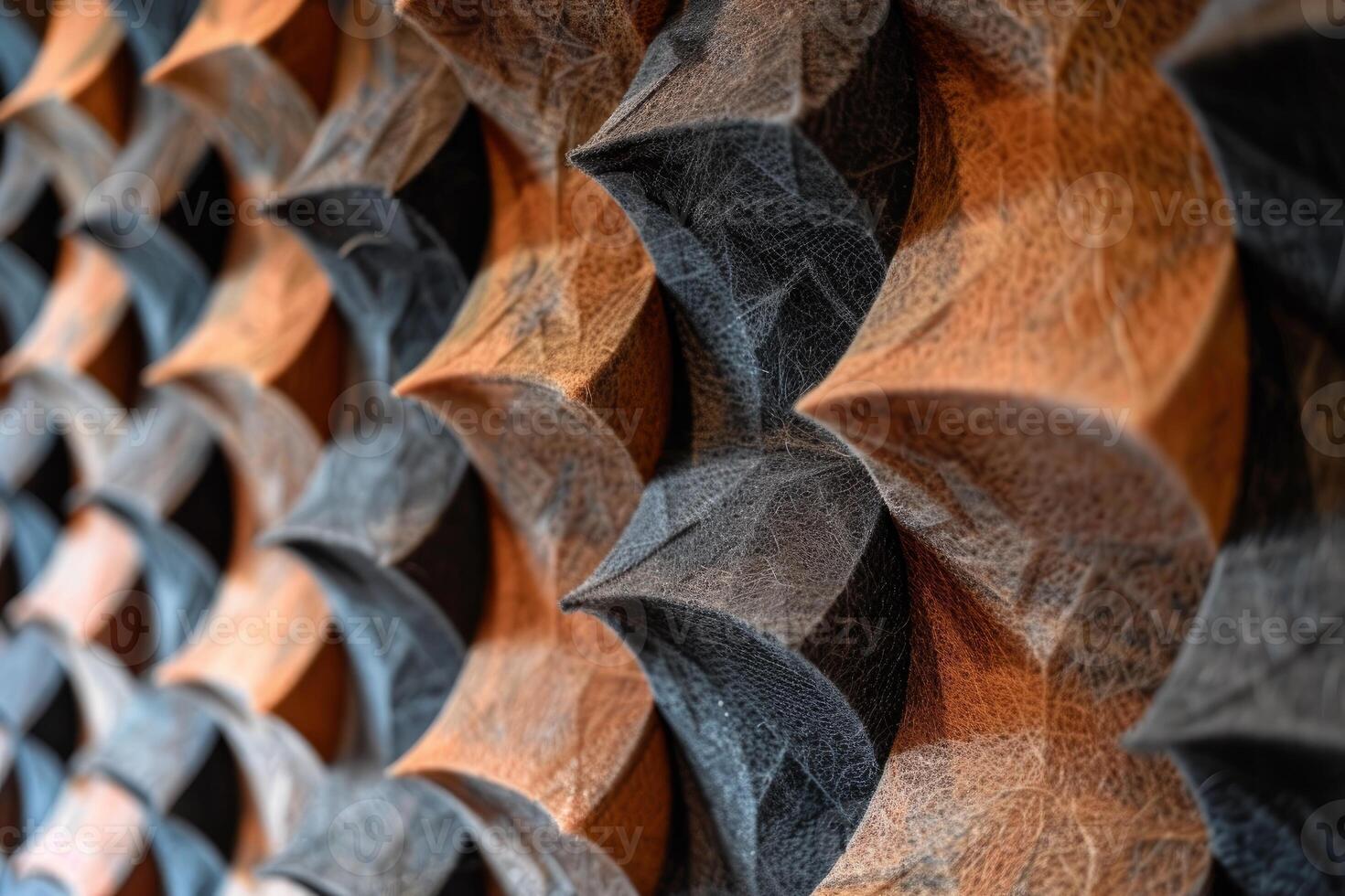 Soundproofing foam panels creating abstract pattern photo