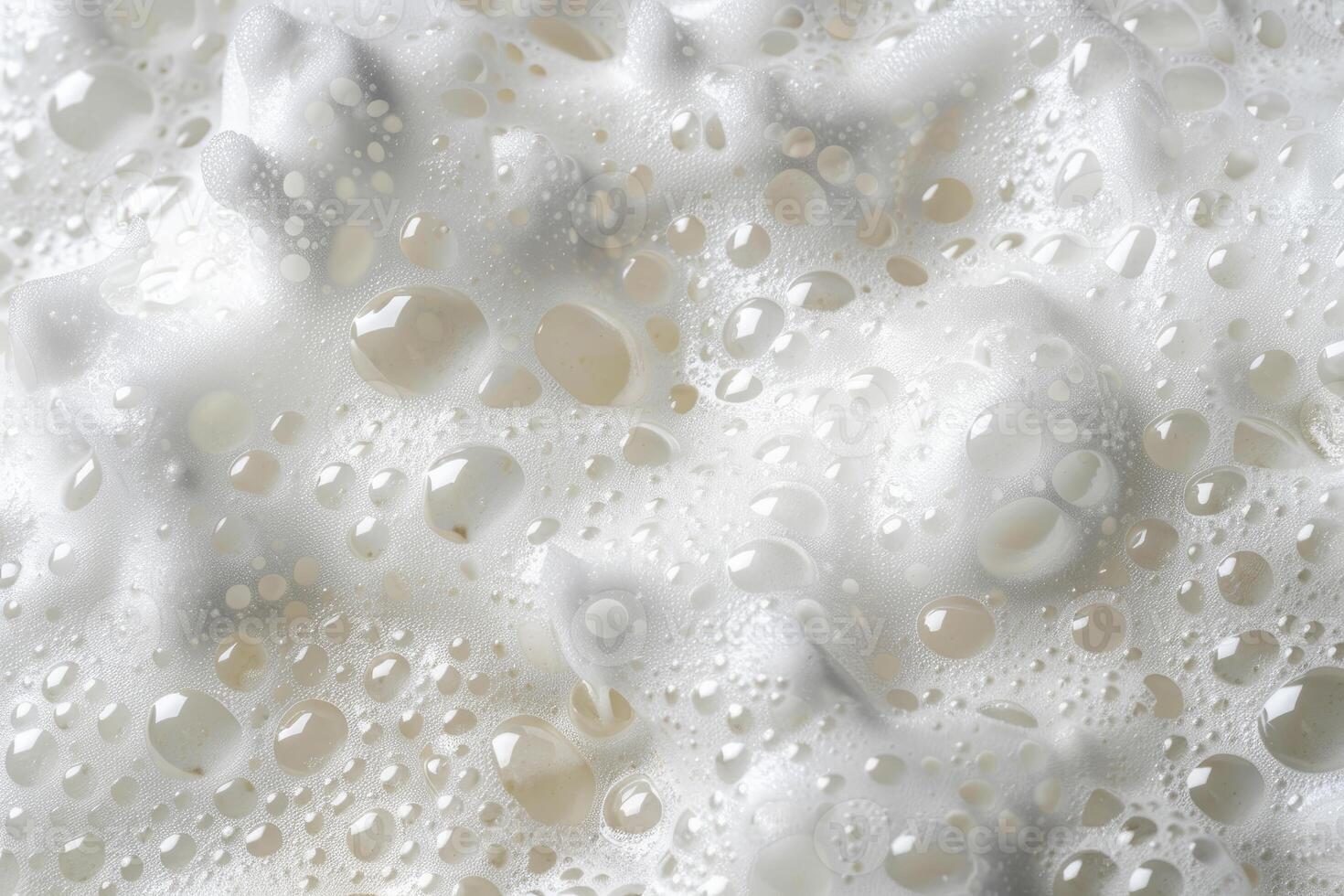 White foam texture with bubbles forming interesting shapes photo