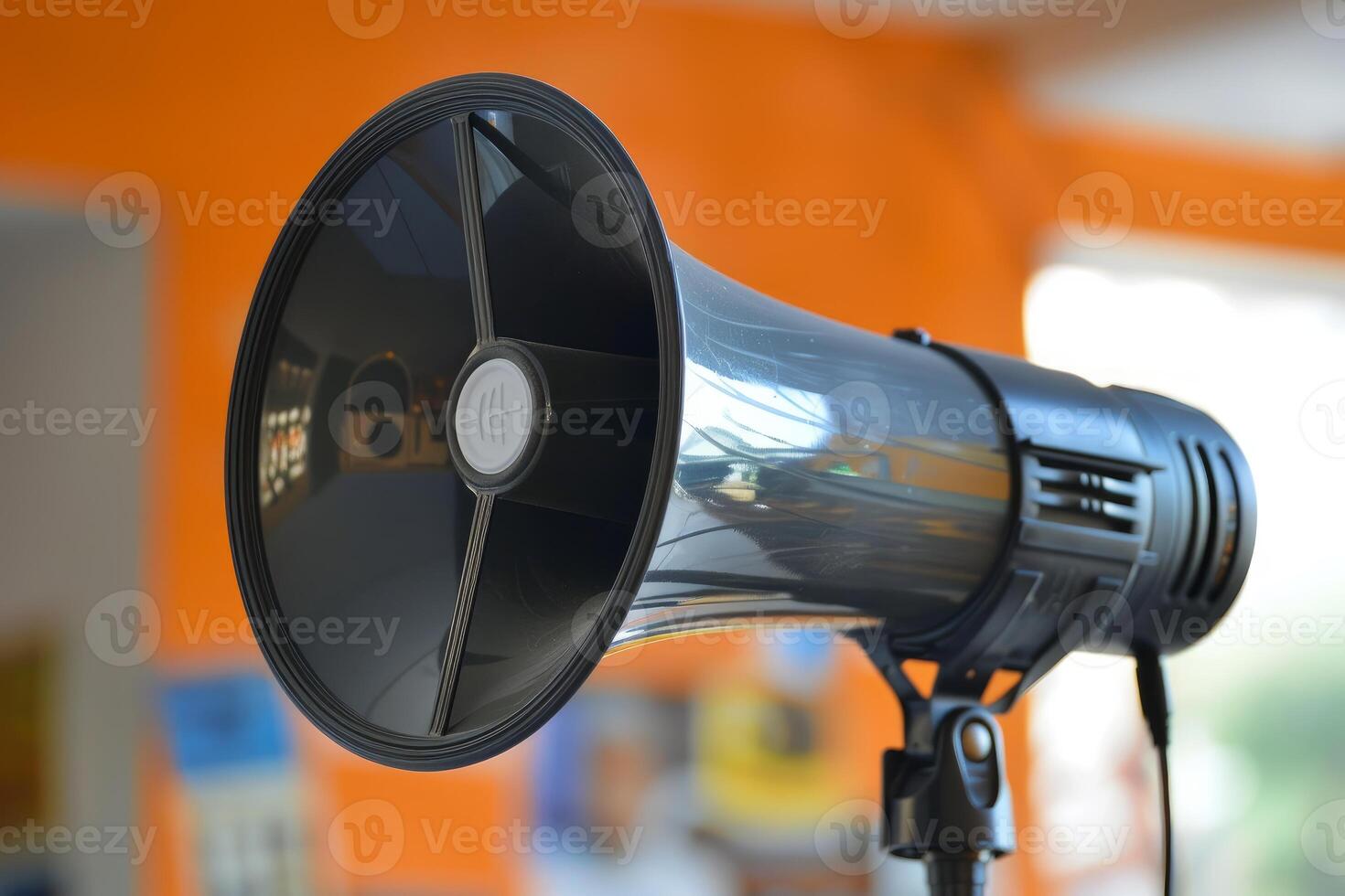 Loudspeaker is waiting to amplify someone speaking photo