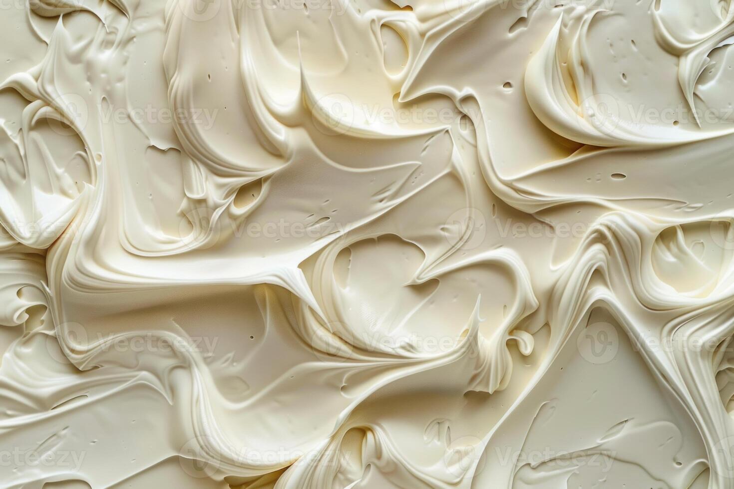 Creamy swirls of white chocolate buttercream frosting creating a delicious texture photo