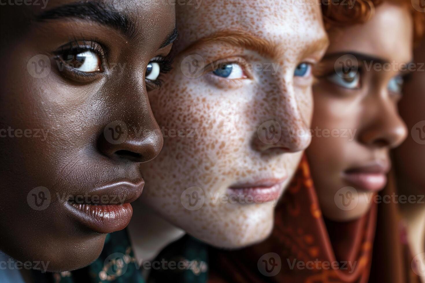 Diverse models showing harmony and tolerance in fashion shoot photo