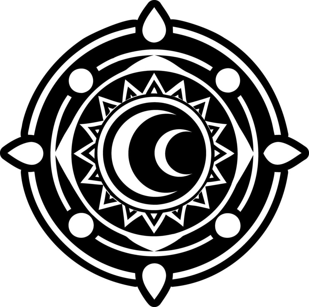 Lunar eclipse icon in glyph style vector