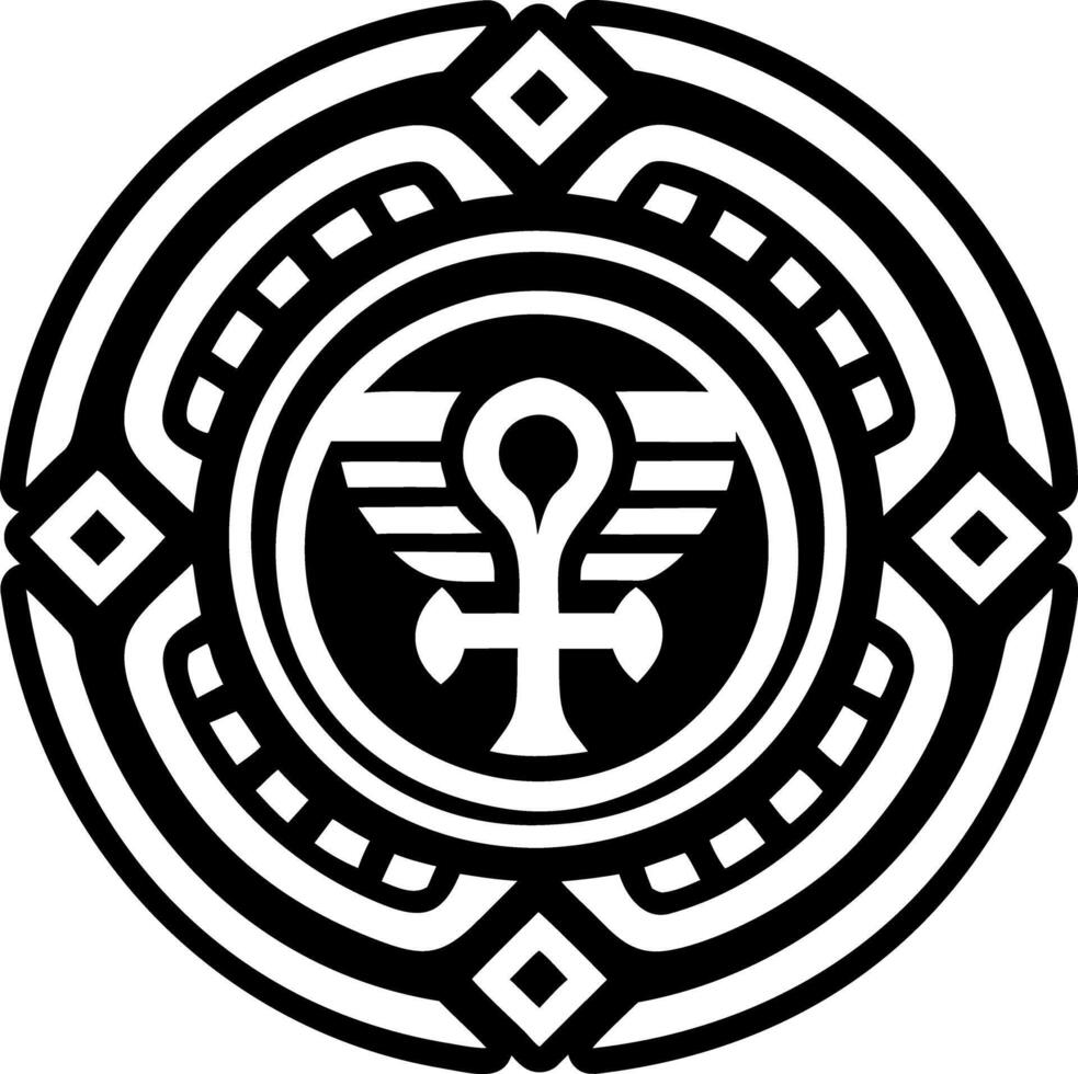 African ankh sign, glyph style icon vector