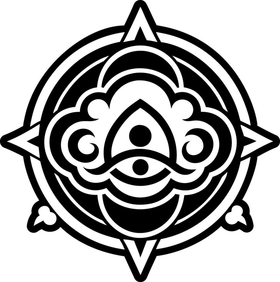 A glyph style icon of mystical cloud vector