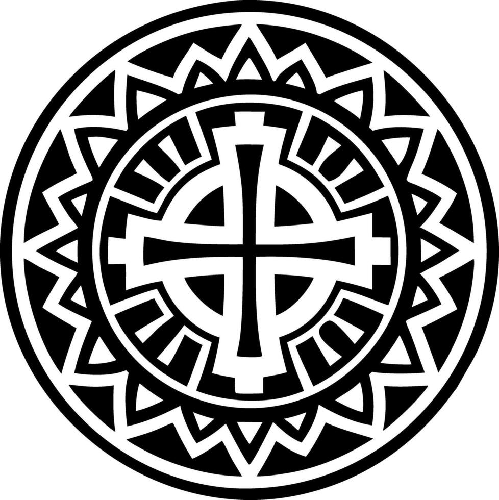 Glyph icon depicting african faith symbol vector