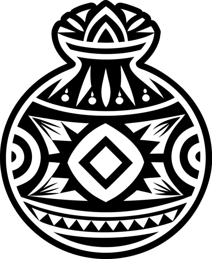 Calabash art symbol, glyph style icon vector