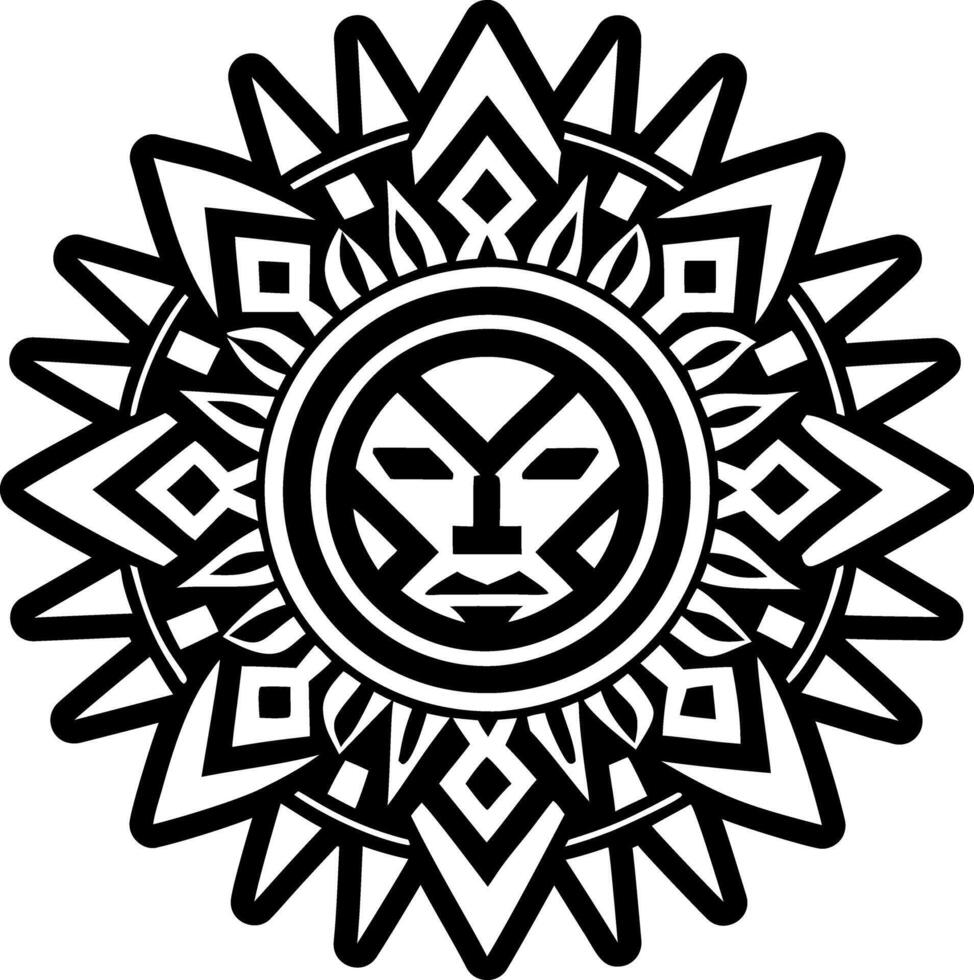 Geometric sun symbol icon in glyph style vector