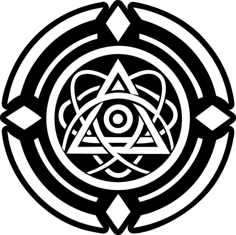Glyph icon depicting mystic path vector