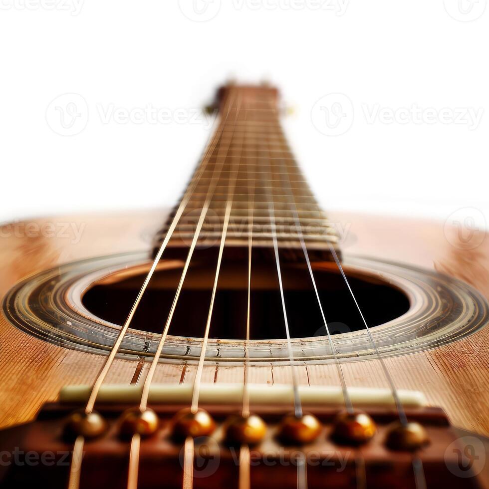 Acoustic guitar closeup with shallow depth of field photo