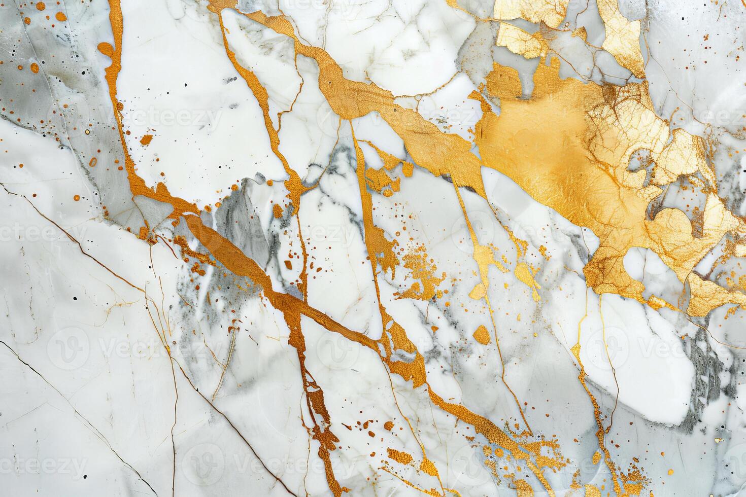 White and gold marble texture creating a luxurious background photo