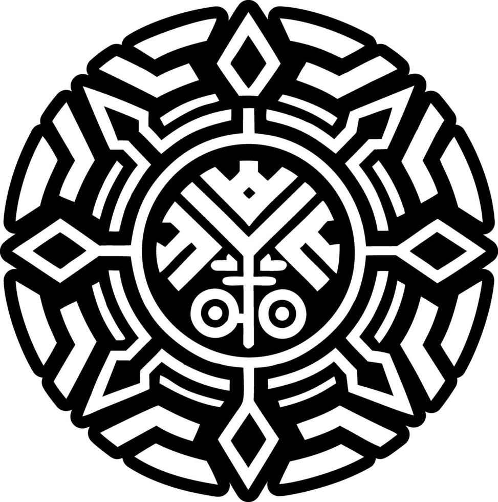 Nyame nsa symbol icon in glyph style vector