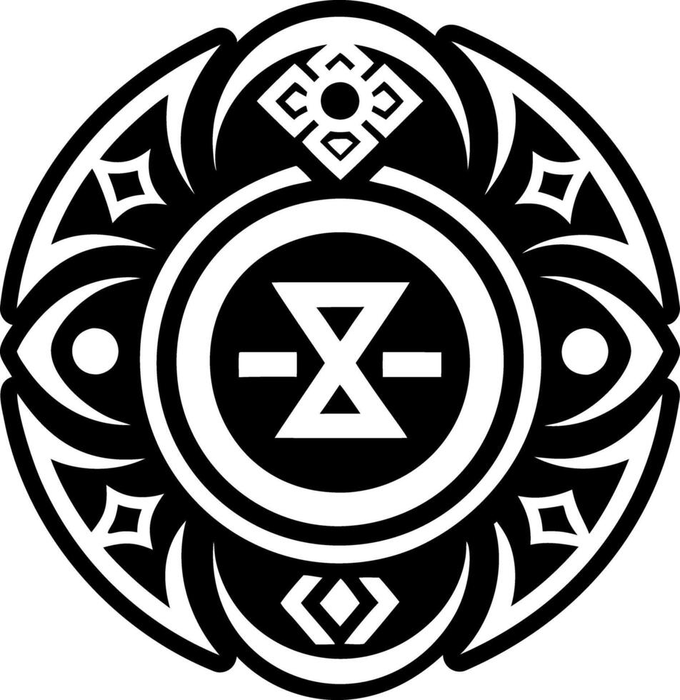 Glyph icon of traditional wisdom ring vector