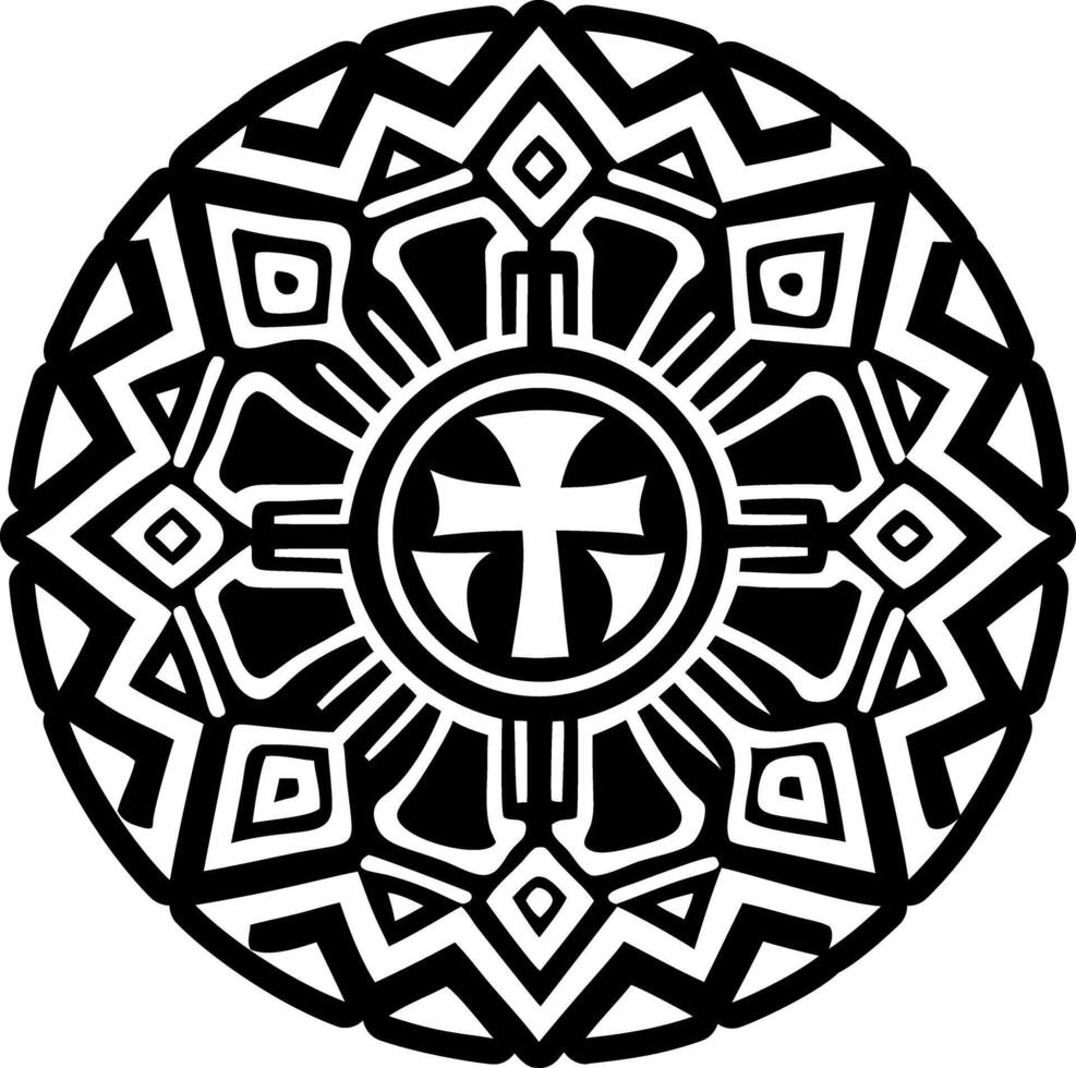 Glyph style icon depicting a religious symbol vector