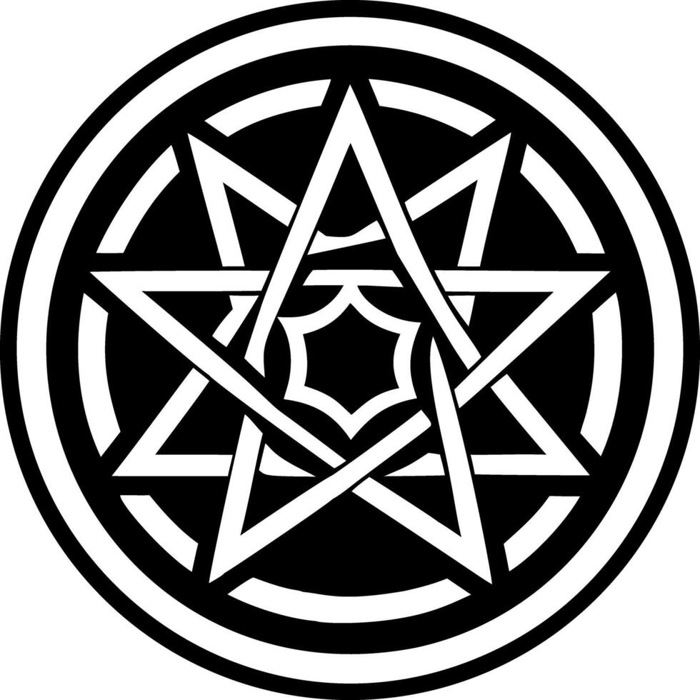 Glyph style icon of an esoteric sign vector