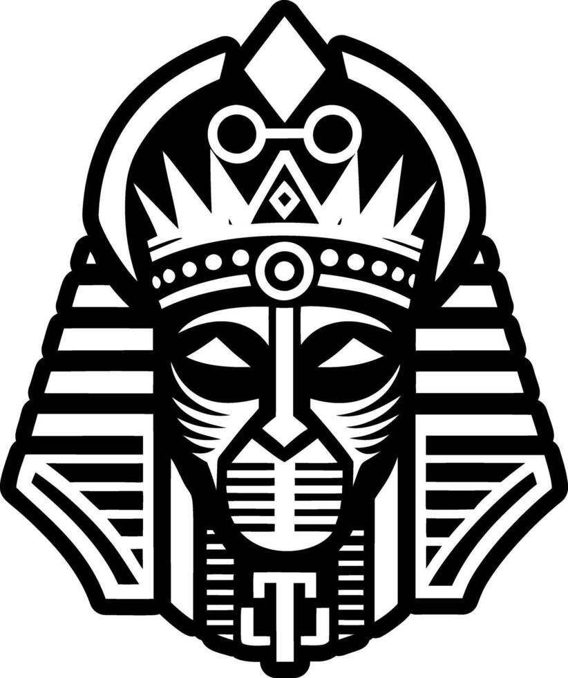 African king portrait icon in glyph style vector