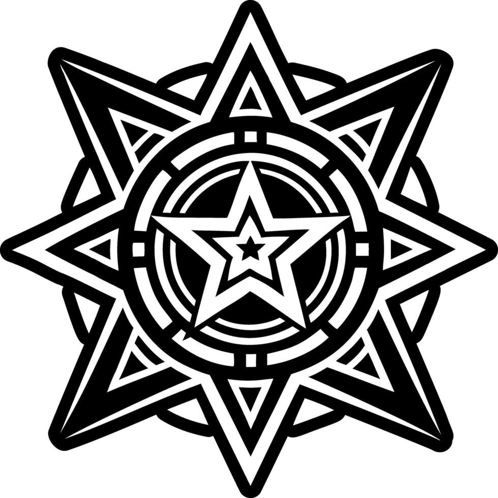 A glyph style icon of celestial star vector
