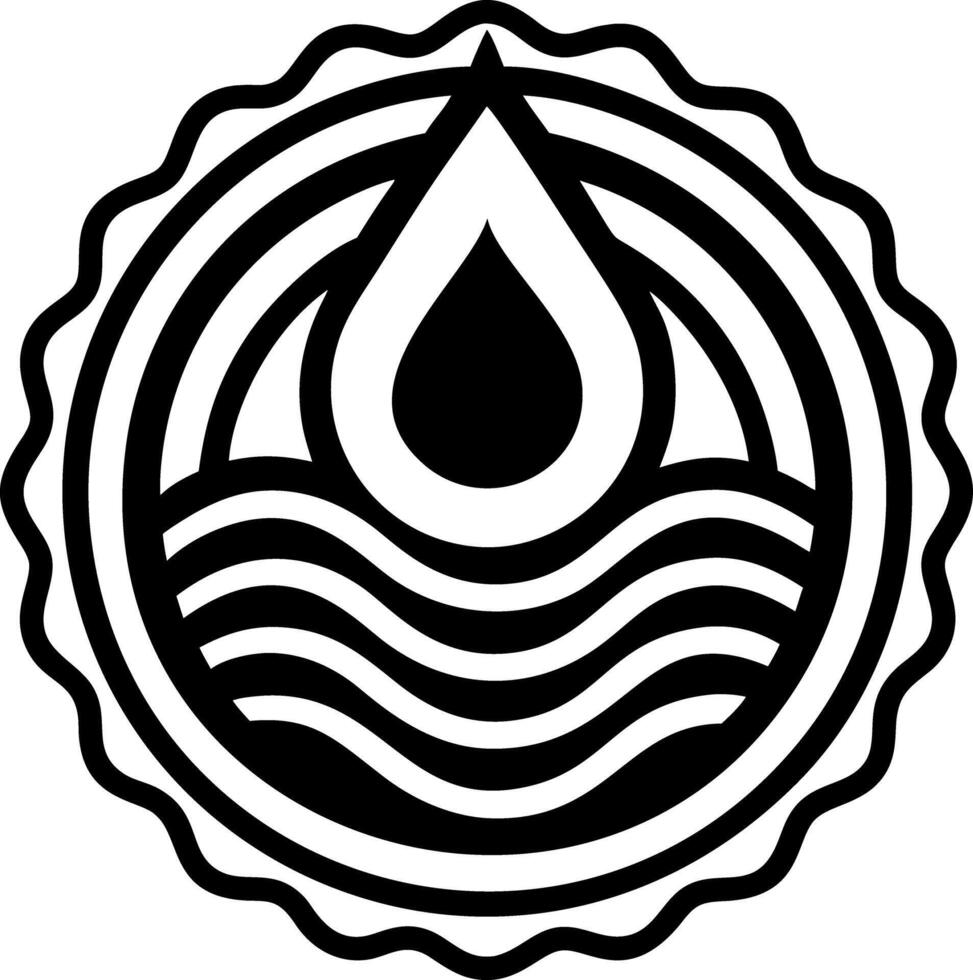 Solid style icon of water symbol vector