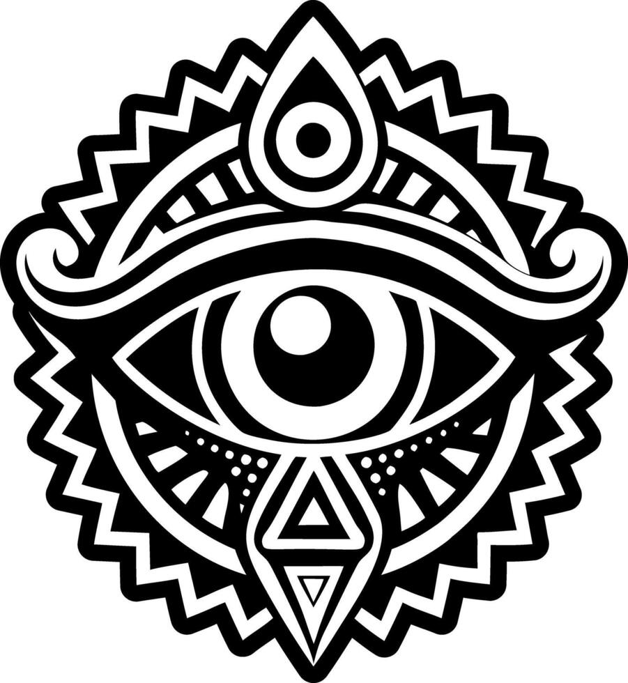 A solid style icon of divine eye symbol vector