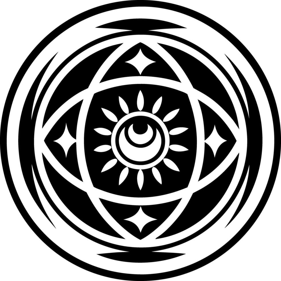 A glyph style icon of mystic eye vector