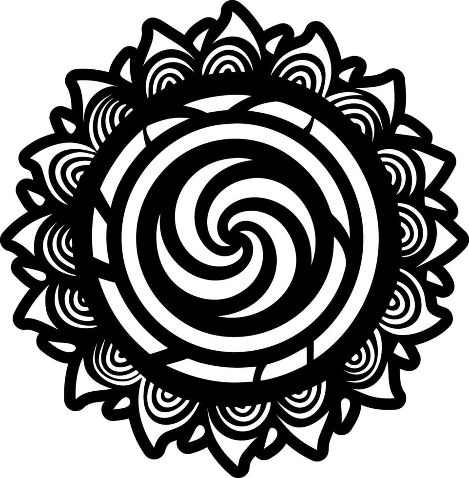 Nature spiral glyph style icon vector