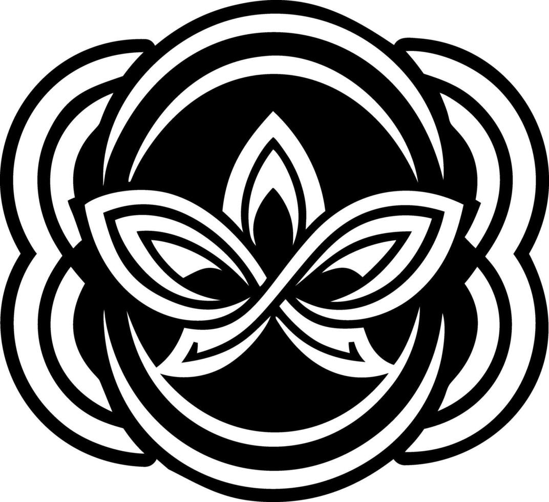 A glyph icon depicting infinity loop tattoo vector