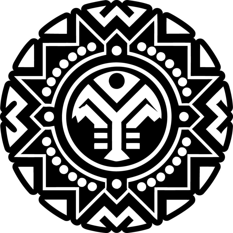 A glyph icon of traditional african symbol vector