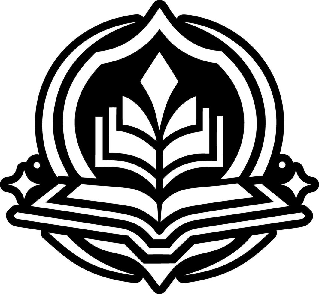 Magic book tattoo icon in solid style vector