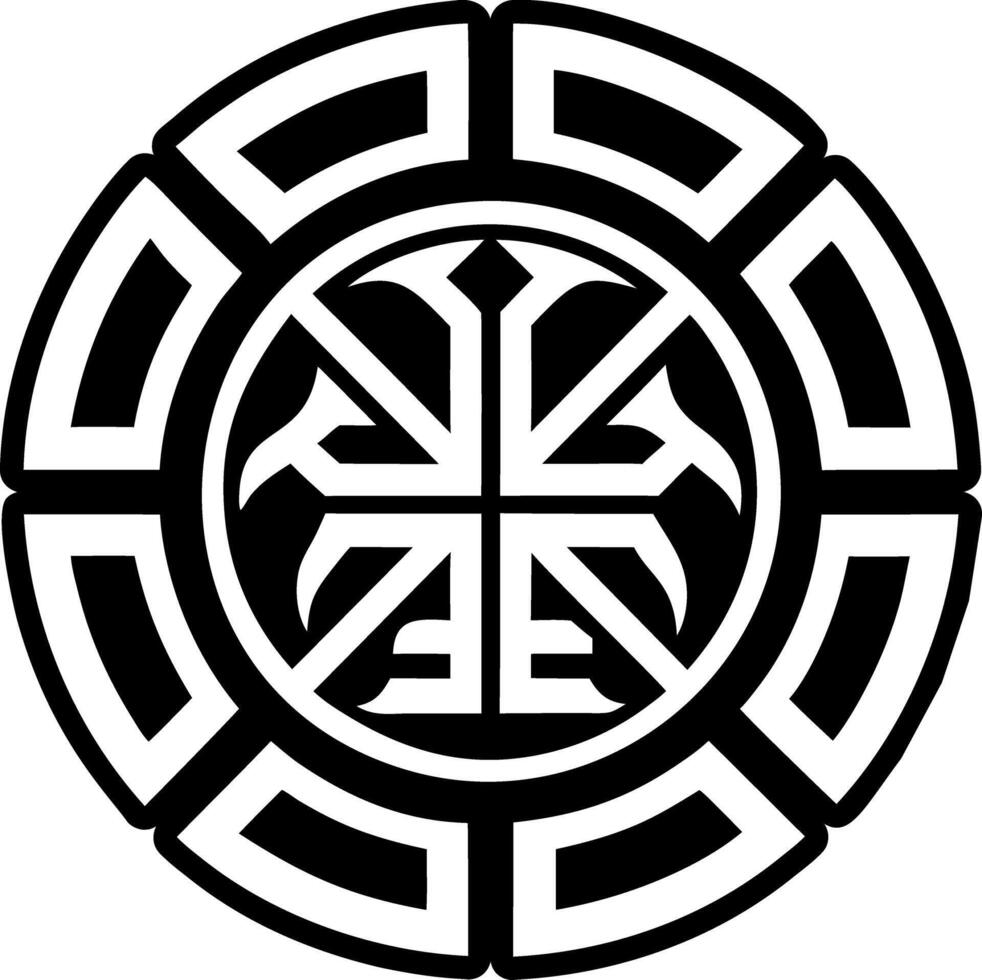 A glyph style icon depicting nyame symbol vector