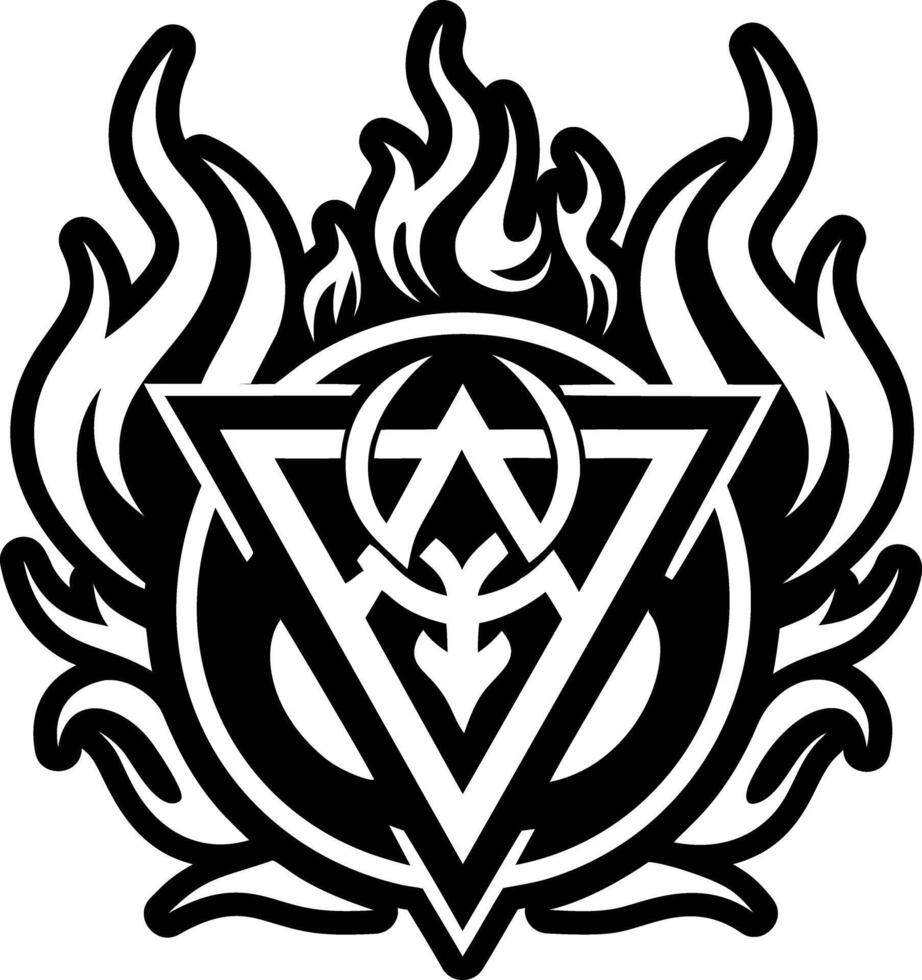 A glyph style icon of double flame vector