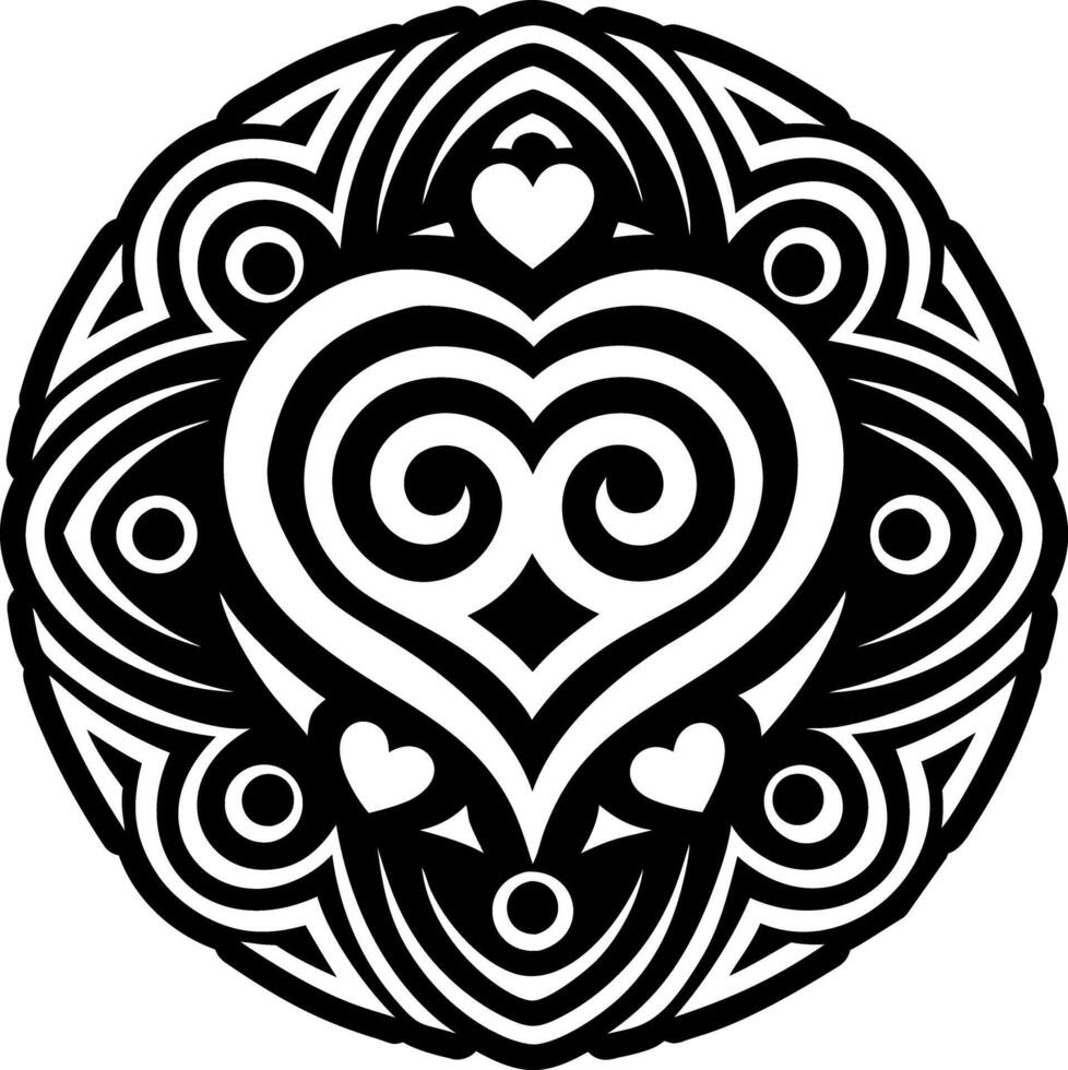 Love swirl glyph style icon vector