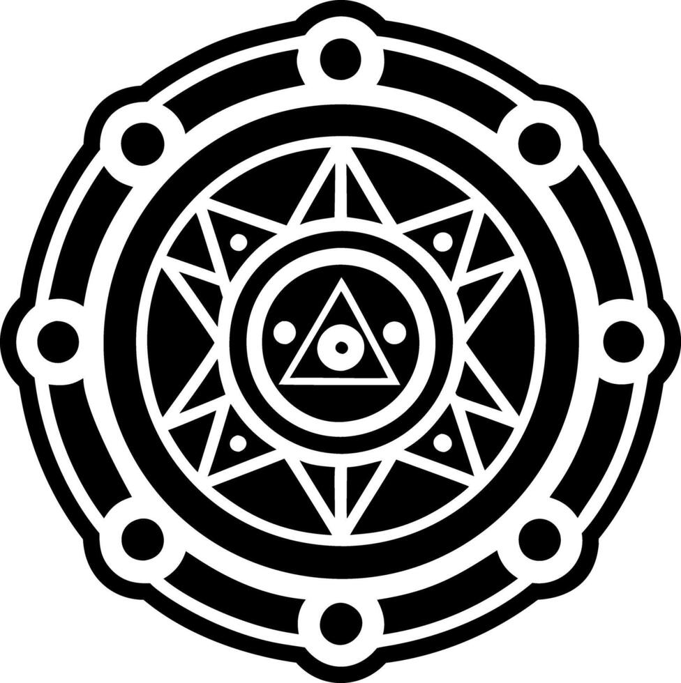 Astral field symbol icon in glyph style vector