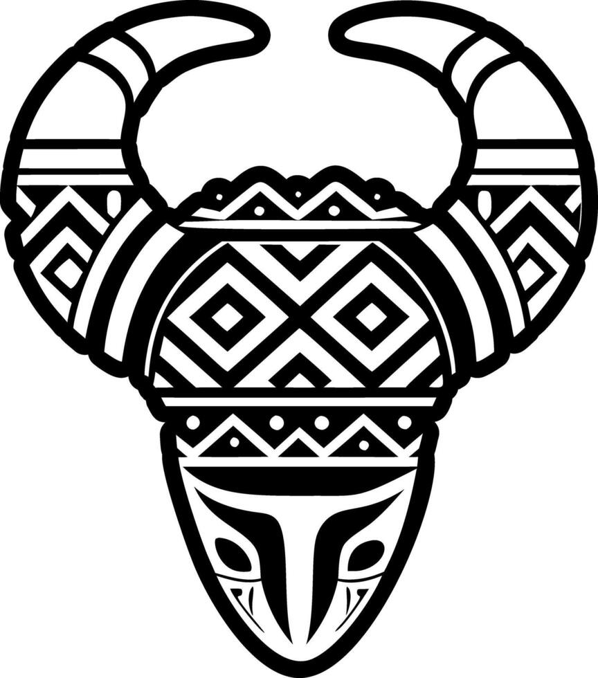 Animal horns artwork icon in glyph style vector
