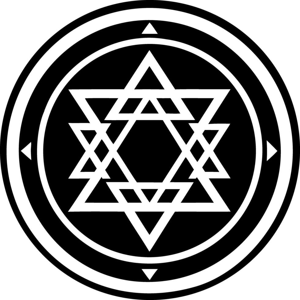 Glyph icon depicting seal solomon vector