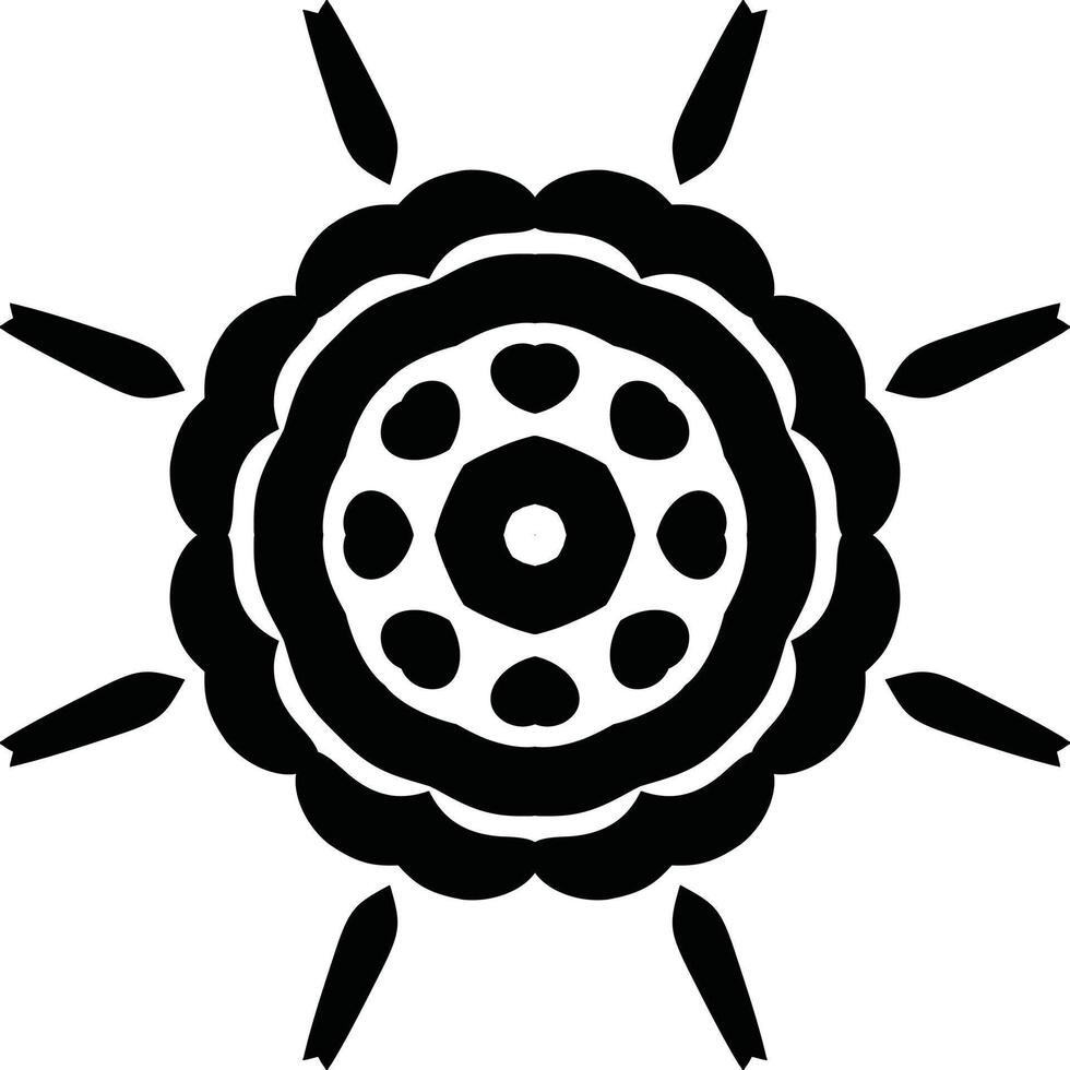 Coloring Book Easy Mandala Art Circular Pattern in the Form of a Mandala Decorative Ornament in Ethnic Oriental Style. vector