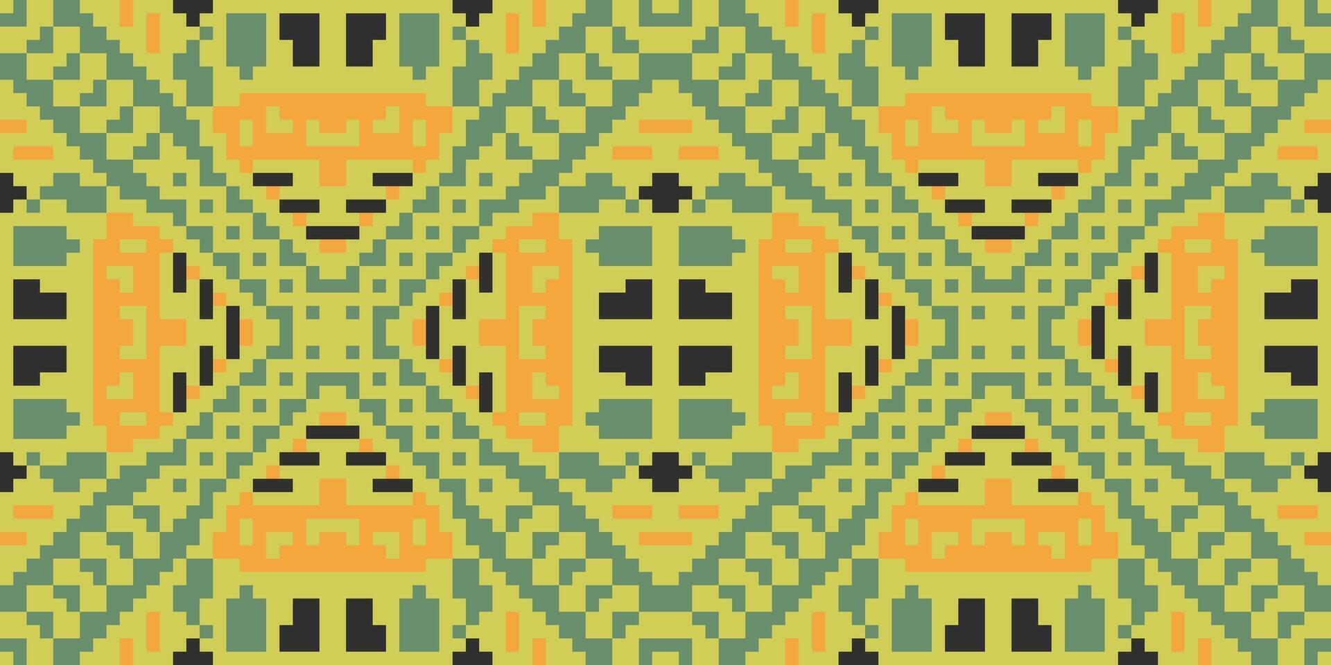 Mosaic Romanian Traditional Patternfolk Embroidery, Aztec Geometric Ornament Print. Design for Carpet, Wallpaper, Clothing, Wrapping, Fabric vector