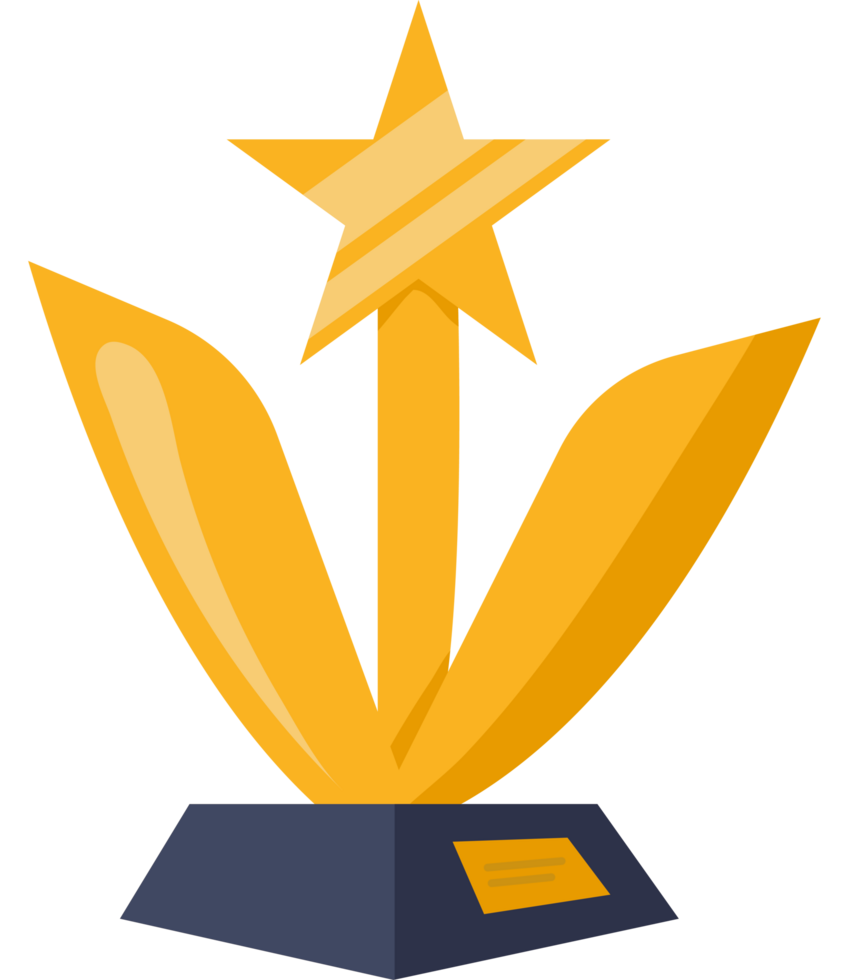 A golden star icon isolated png