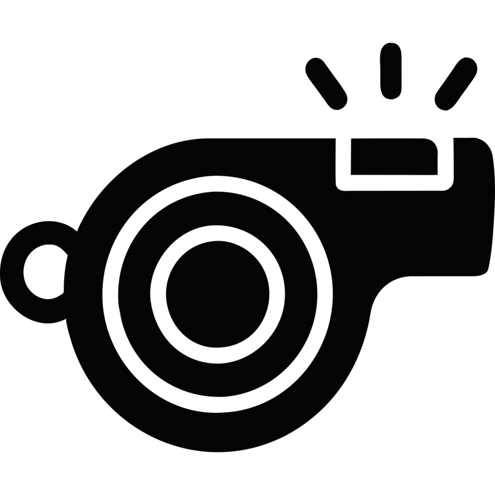 Whistle icon isolated Illustration Style png