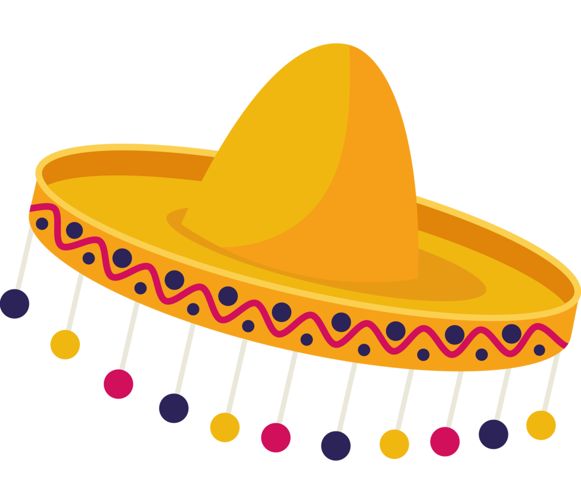 dia de los muertos hat icon isolated png